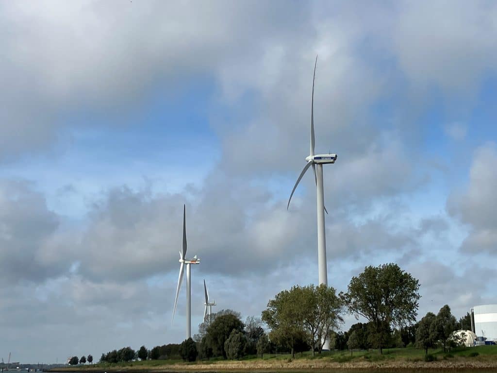 Drie windmolens