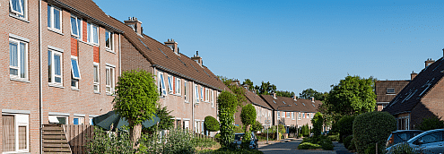 Straat in de wijk Oosterboer, gemeente Meppel